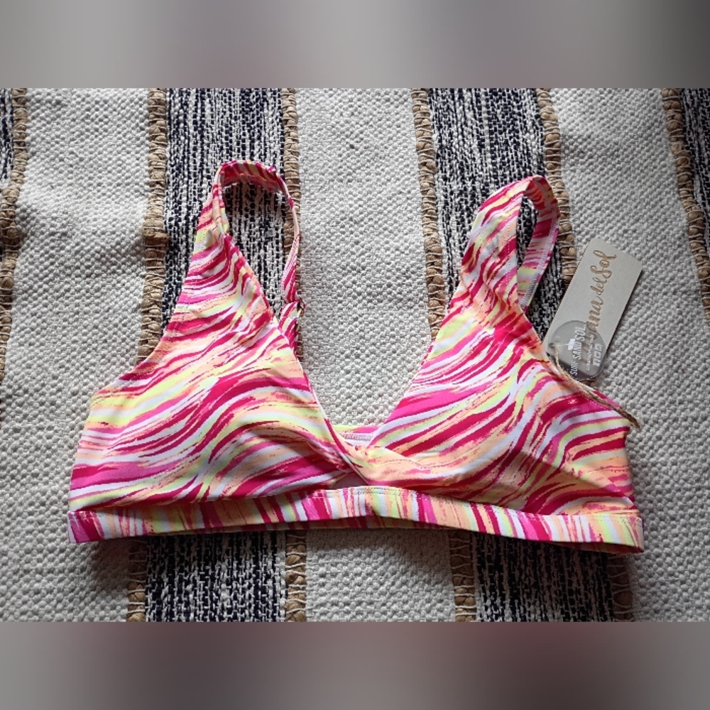 Cabana Del Sol Colorful Striped Women's Swim Top